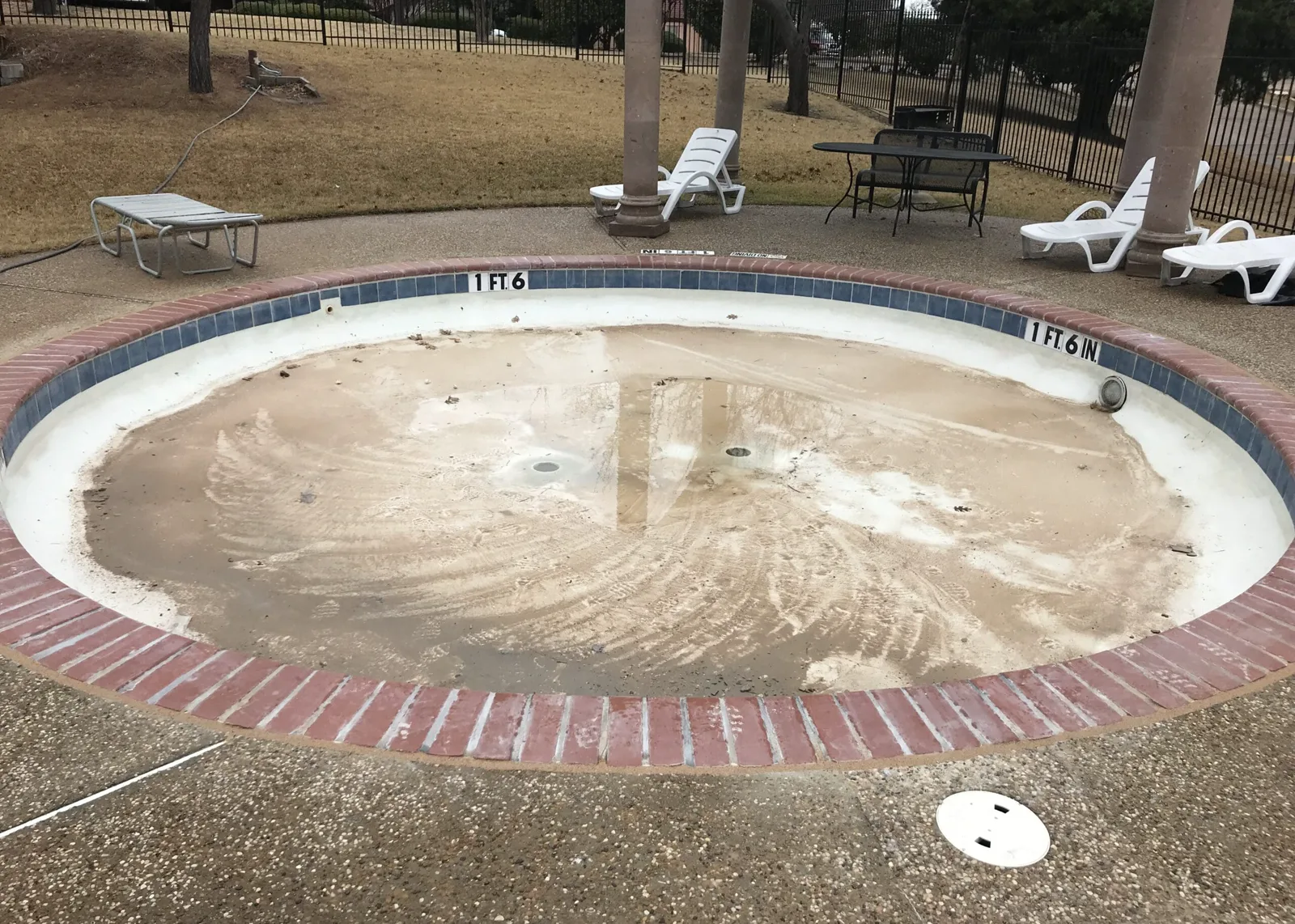 HOA pool before and after a full renovation