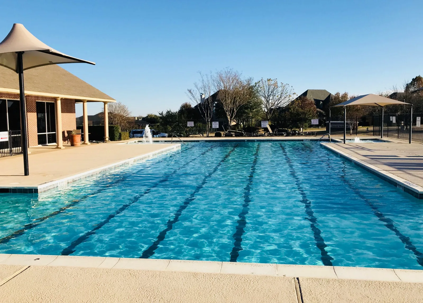 Managed property pool before and after remodel completion