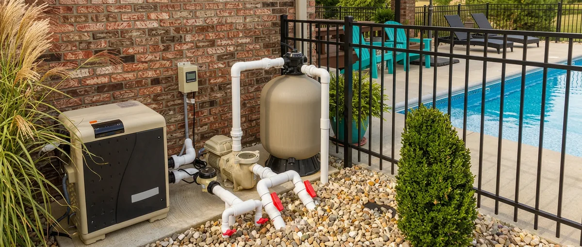 Pool filtration system with pressure gauges